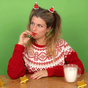 Hair Claw (Christmas hat)