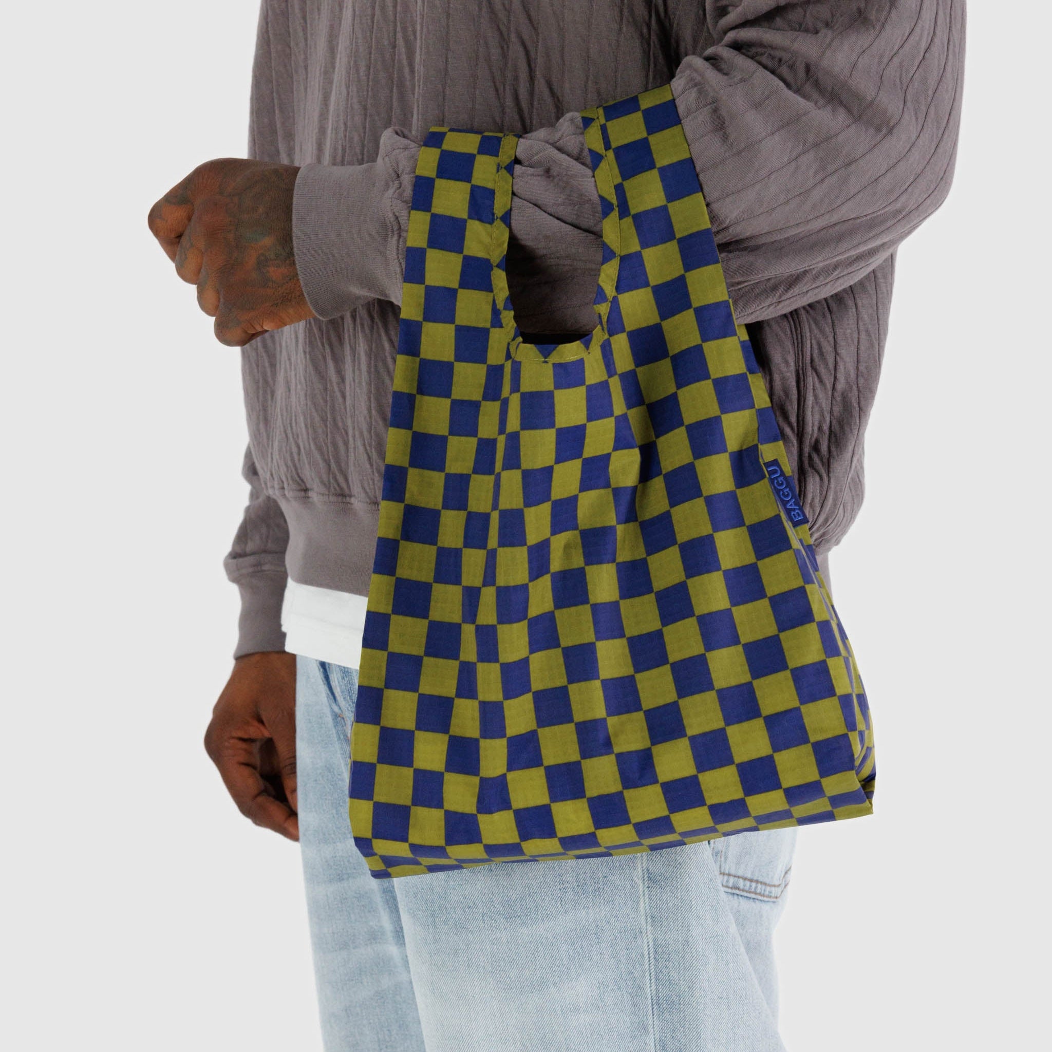 Baby Baggu (Pear Navy Check)