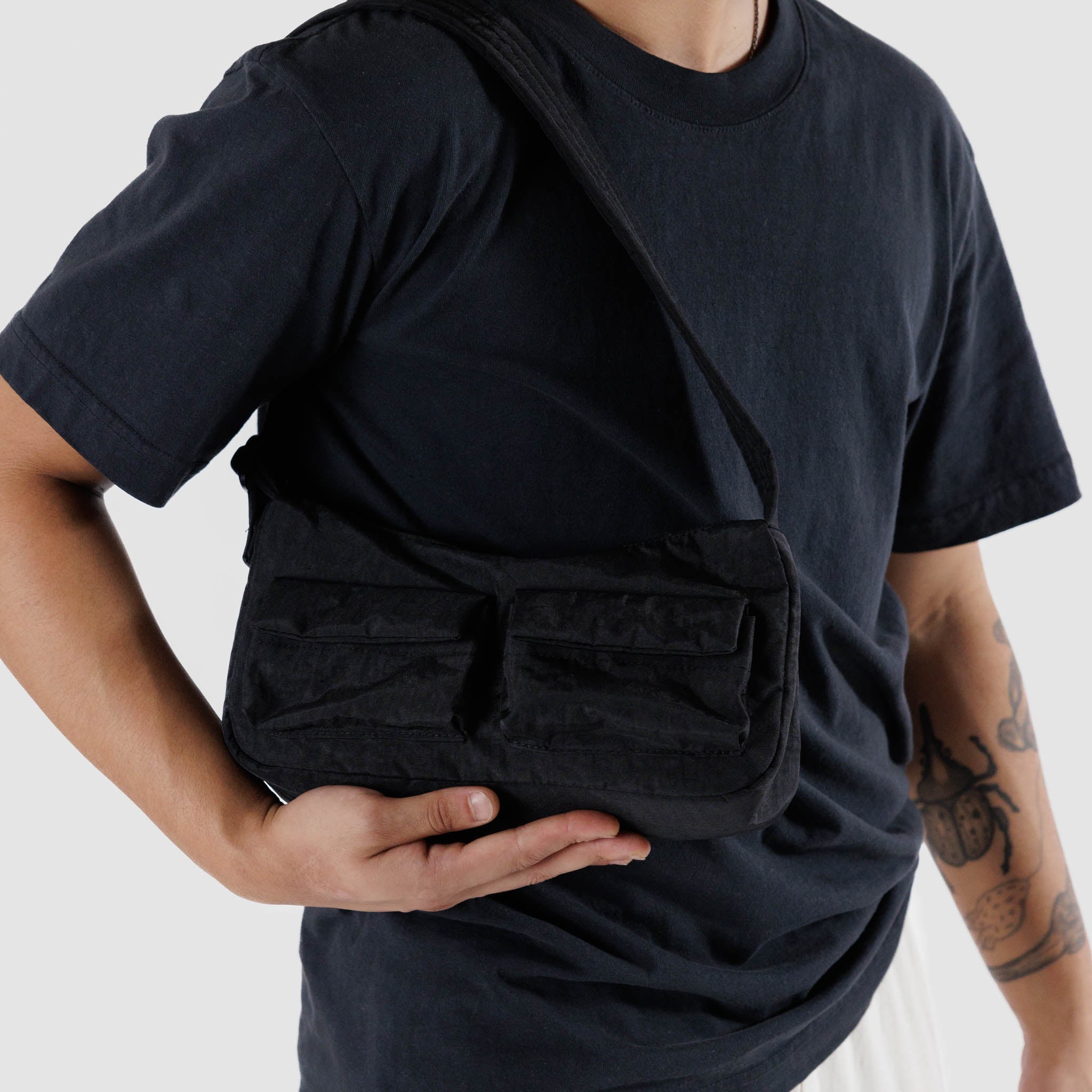 BAGGU Cargo Shoulder Bag - Black