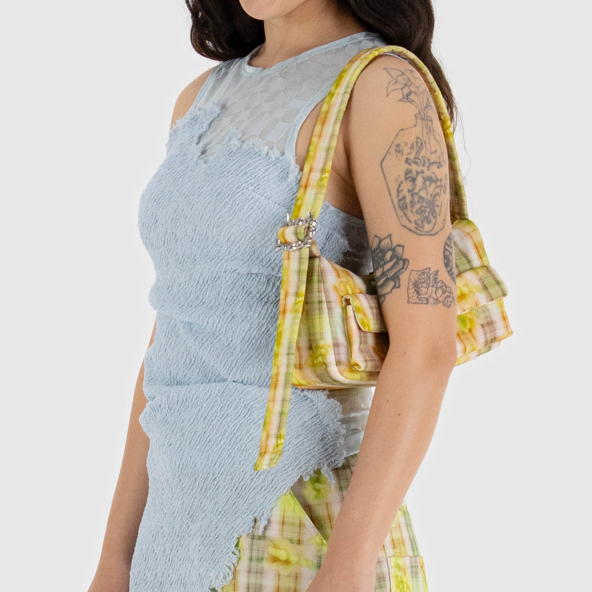 BAGGU Cargo Shoulder Bag (Boxer Plaid)