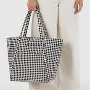 Cloud Bag - Black & White Gingham