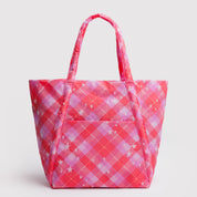 BAGGU Cloud Bag (Pink Star Plaid)