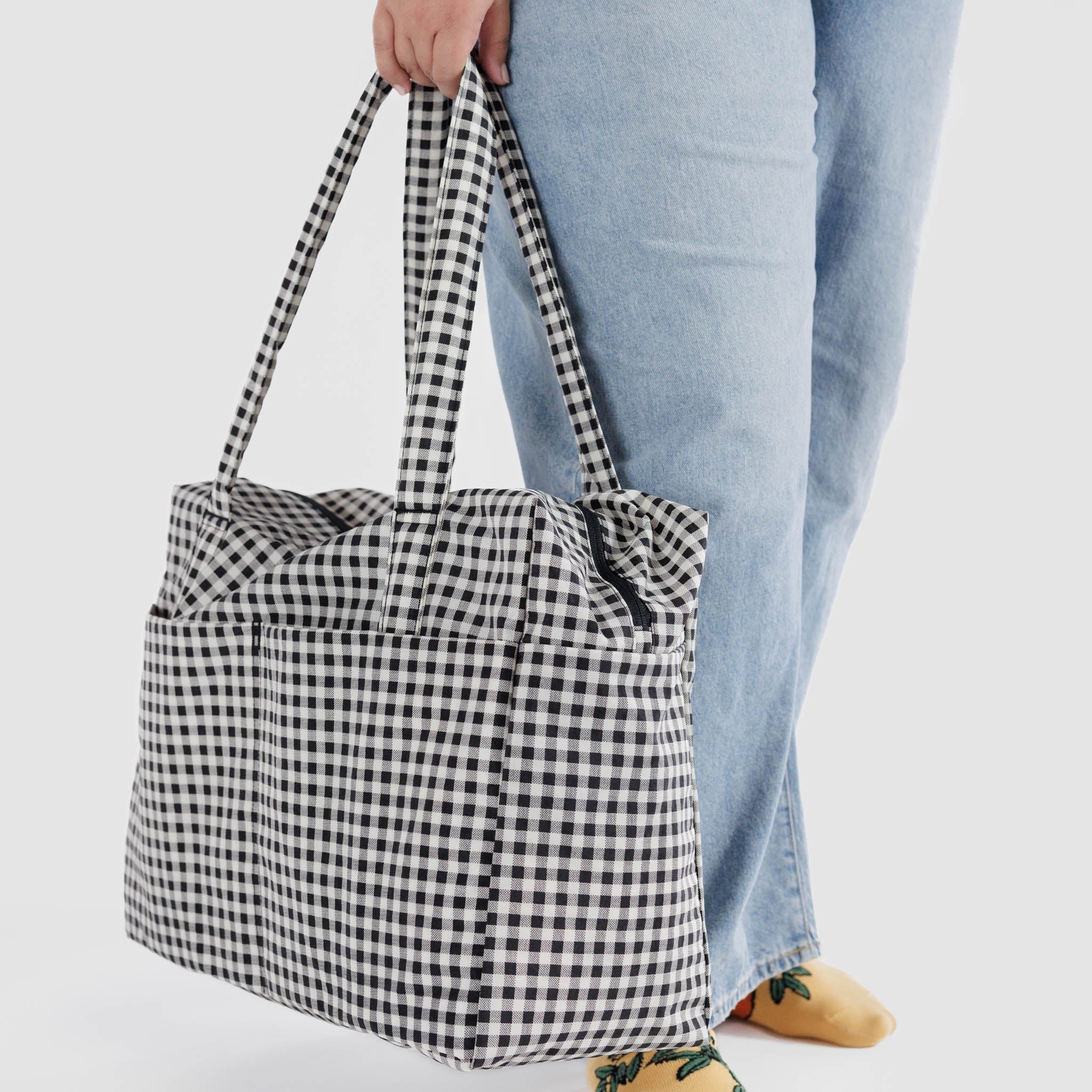 Cloud Carry On Bag (Black & White Gingham)