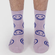 Crew Socks (DustyPink Happy)