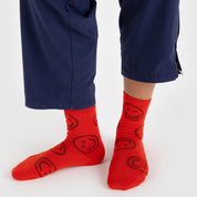 Crew Socks (Red Happy)
