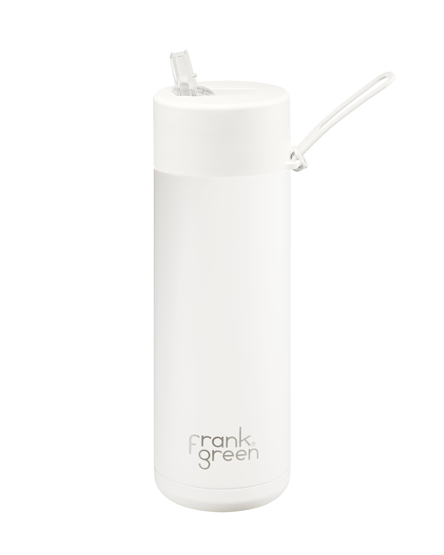 FrankGreen: Ceramic Bottles Cloud 20oz/595ml (Straw Lid)