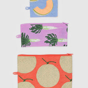 BAGGU Flat Pouch Set (Japanese Produce)