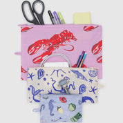 BAGGU Flat Pouch Set (Sea creatures)
