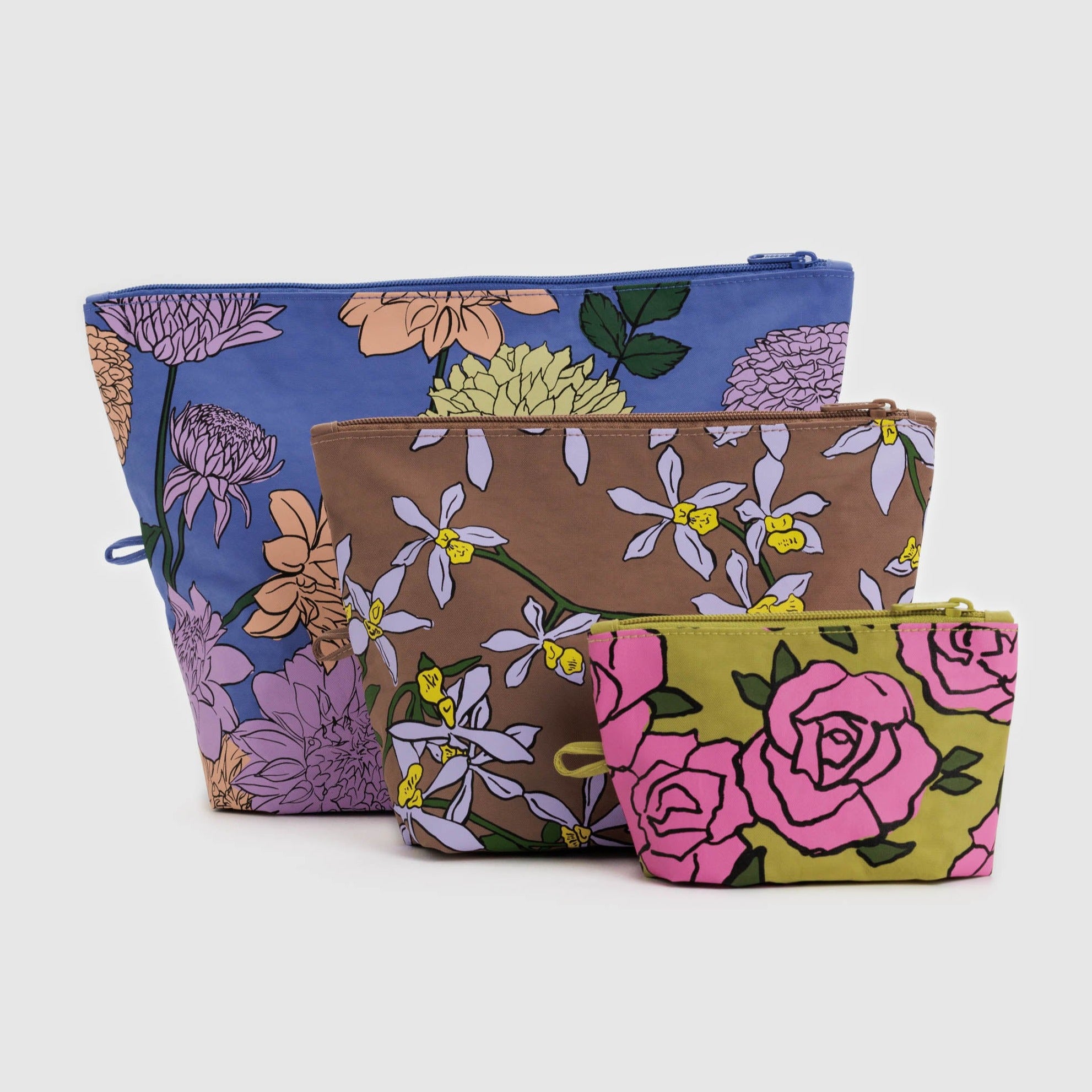 BAGGU Go Pouch Set (Garden Flowers)
