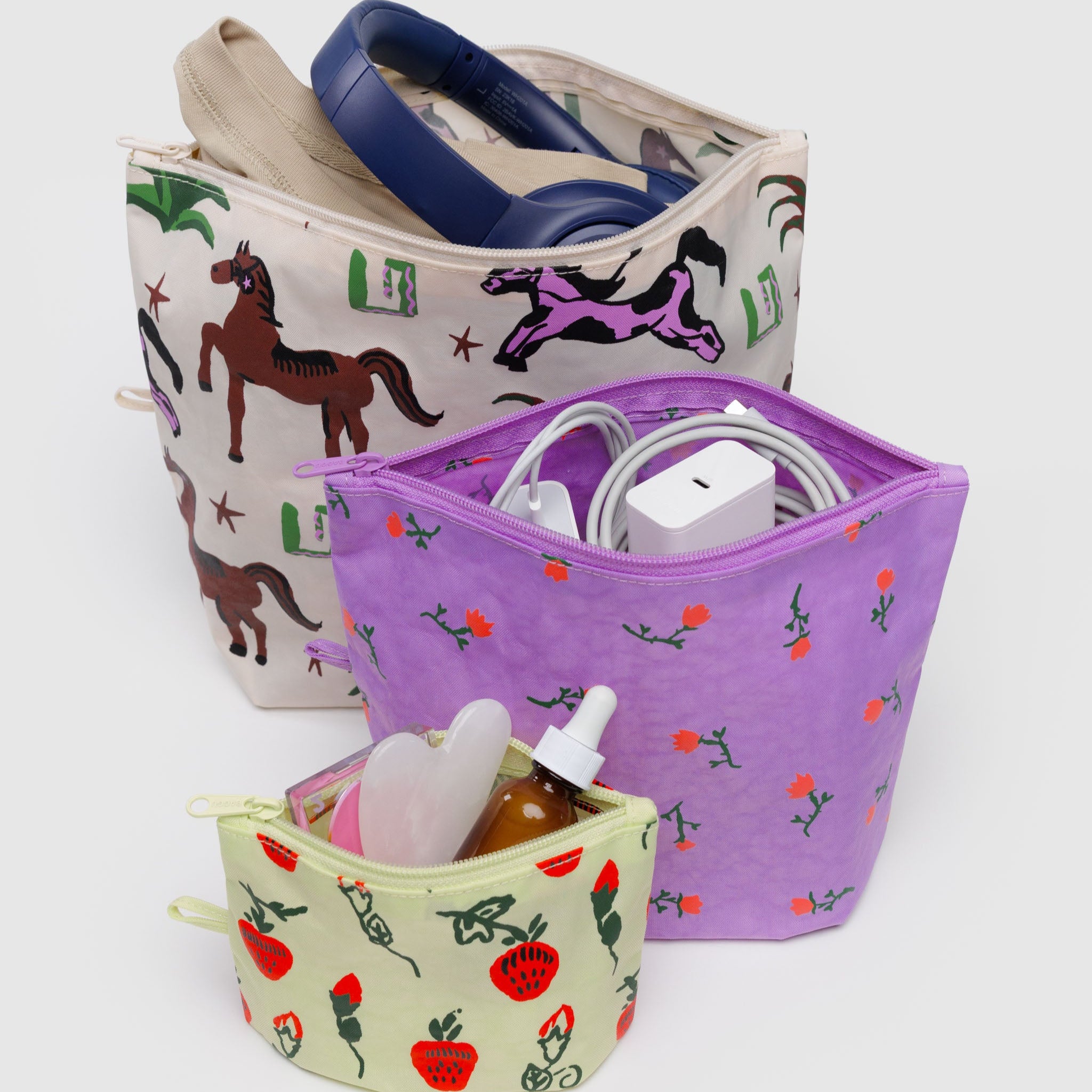 BAGGU Go Pouch Set (Painted Prairie)