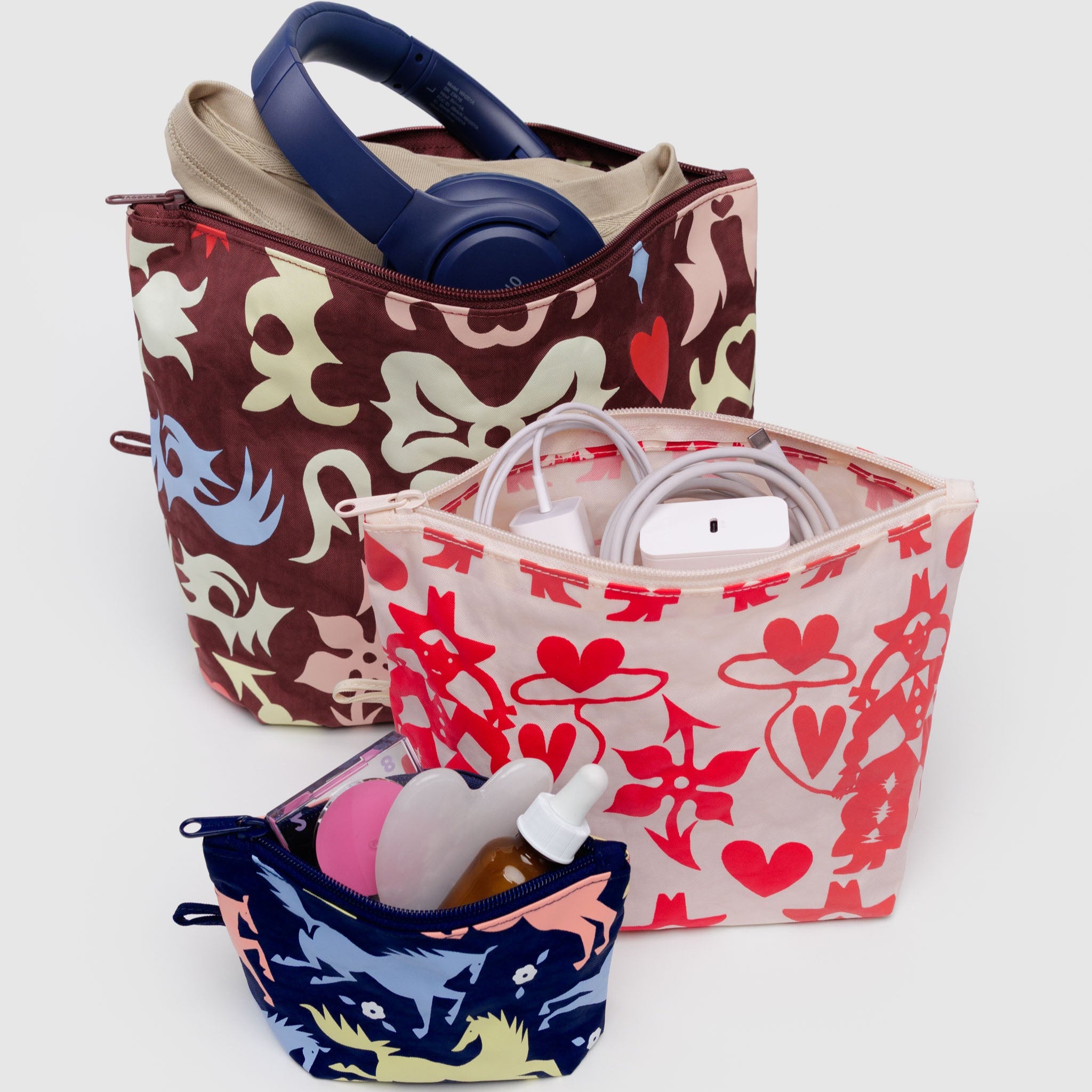 BAGGU Go Pouch Set (Western Cut-Outs)