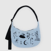 BAGGU Medium Crescent Bag (Embroidered Ballet Icons)