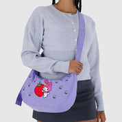 BAGGU Medium Crescent Bag (Embroidered My Melody Strawberry)