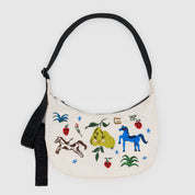 BAGGU Medium Crescent Bag (Embroidered Painted Prairie)