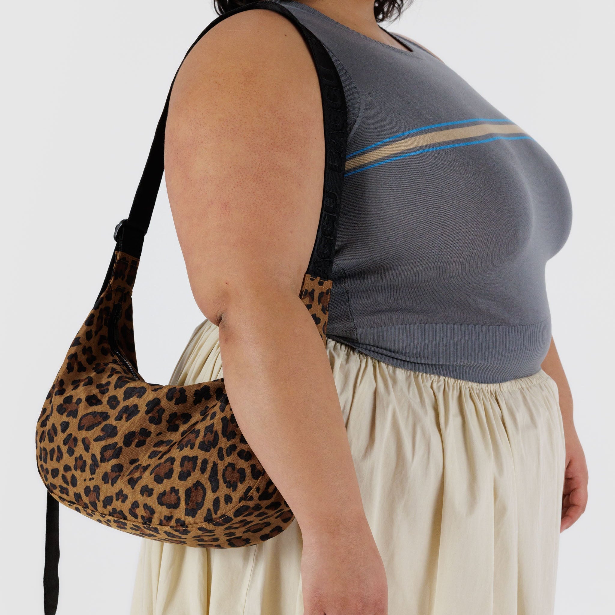 BAGGU Medium Crescent Bag (Leopard)