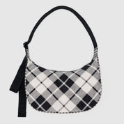 BAGGU Medium Crescent Bag (Mixed Plaid)
