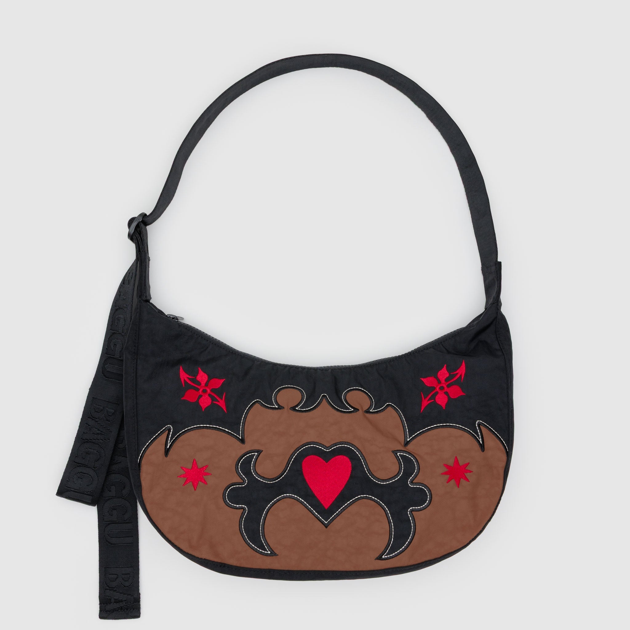 BAGGU Medium Crescent Bag (Western Appliqué)