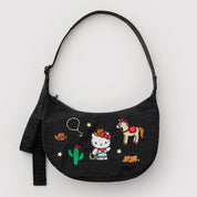 BAGGU Medium Crescent Bag (Embroidered Hello Kitty Western)