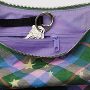 BAGGU Medium Crescent Bag (Green Star Plaid)