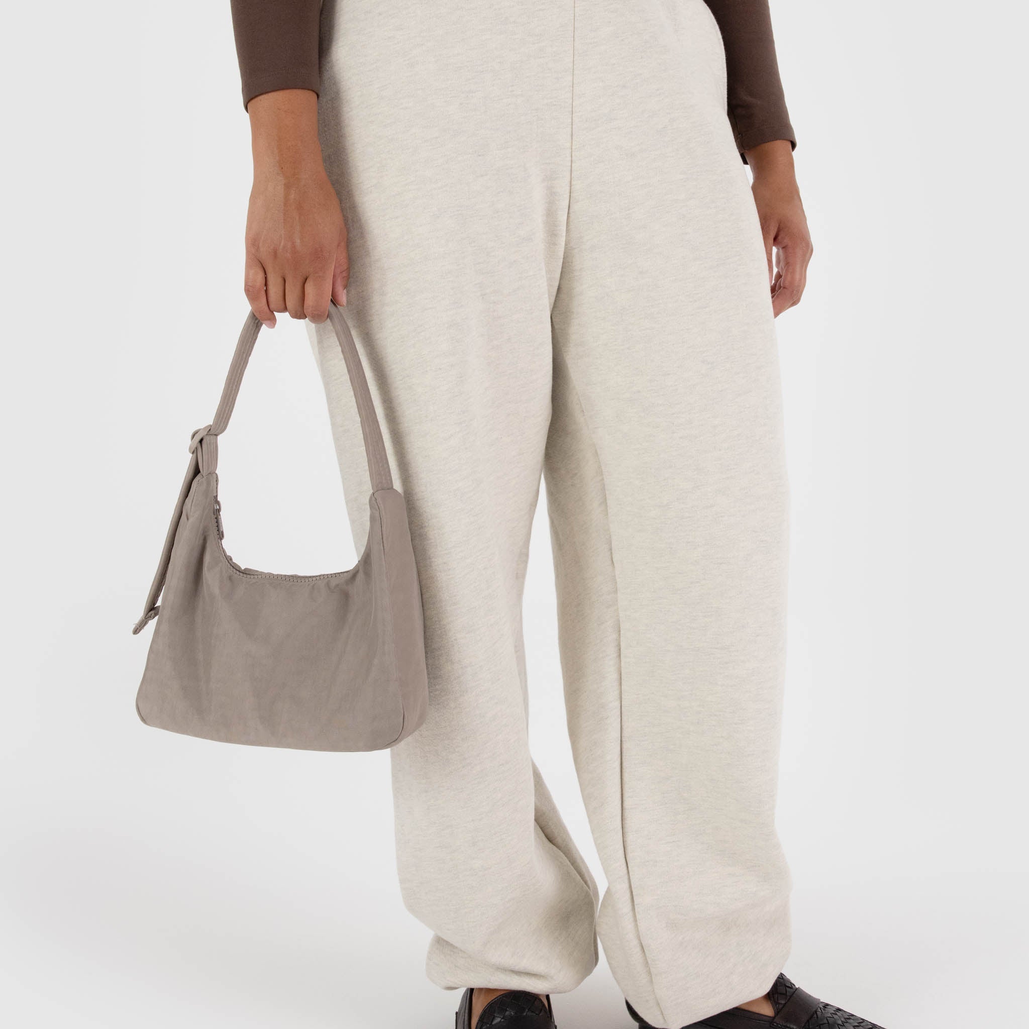 BAGGU Mini Nylon Shoulder Bag (Dove)