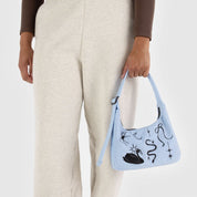 BAGGU Mini Nylon Shoulder Bag (Embroidered Ballet)