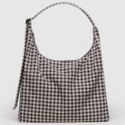 BAGGU Nylon Shoulder Bag (Black & White Gingham)