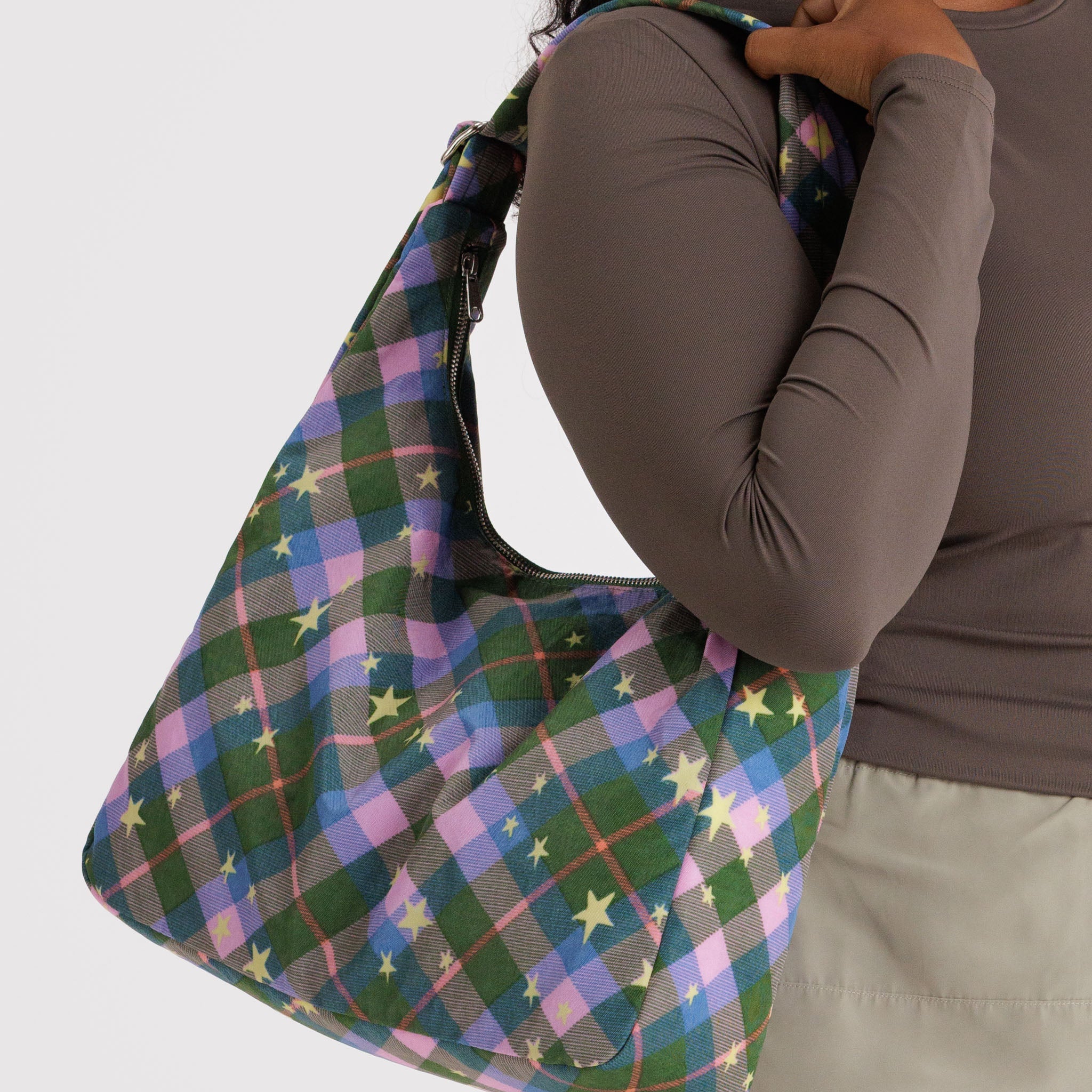 Nylon_Shoulder_Bag_Heavyweight_Green_Star_Plaid_02.jpg