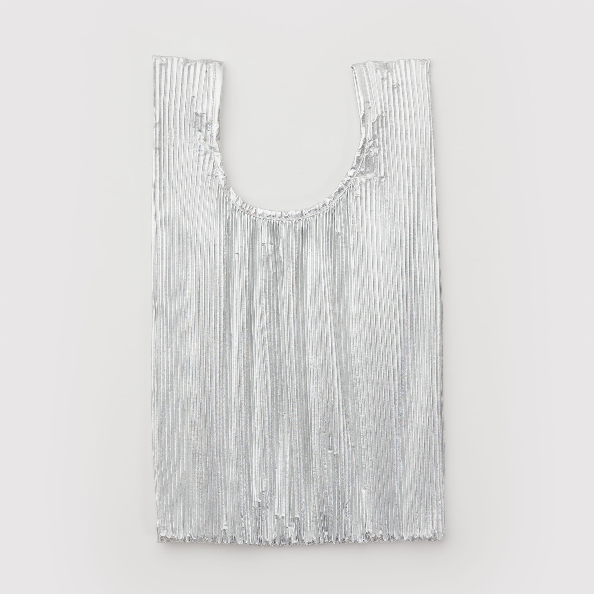 BAGGU Pleated Metallic (Chrome)