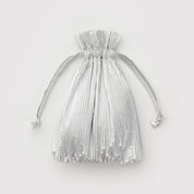 BAGGU Pleated Metallic (Chrome)