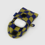 BAGGU Puffy Earbuds Case (Pear Navy Check)