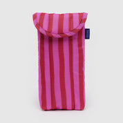 BAGGU Puffy Glasses Sleeve (Pink & Red painted stripe)