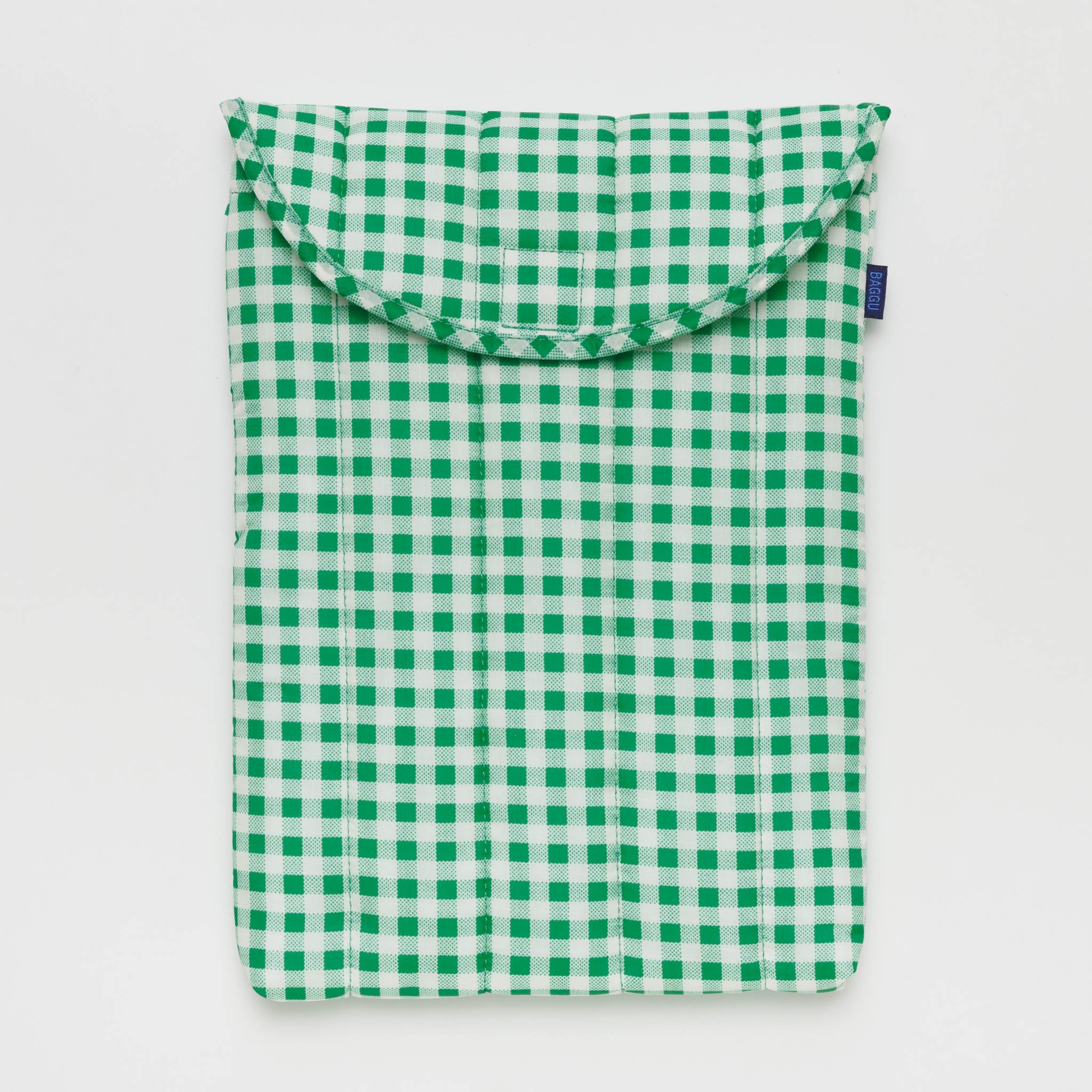 BAGGU Puffy Laptop Sleeve 13" / 16"  (Green Gingham)