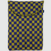 BAGGU Puffy Laptop Sleeve 16" (Pear Navy Check)