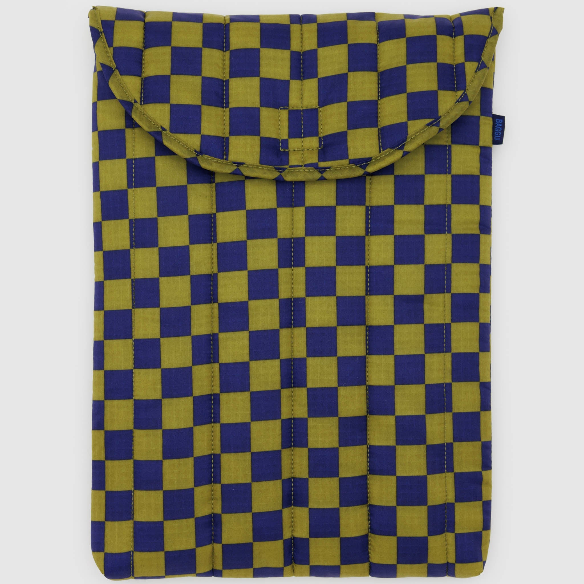 BAGGU Puffy Laptop Sleeve 16" (Pear Navy Check)