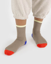 Ribbed Socks (Dove Mix)