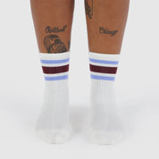 BAGGU Ribbed Socks (Ivory Stripe)