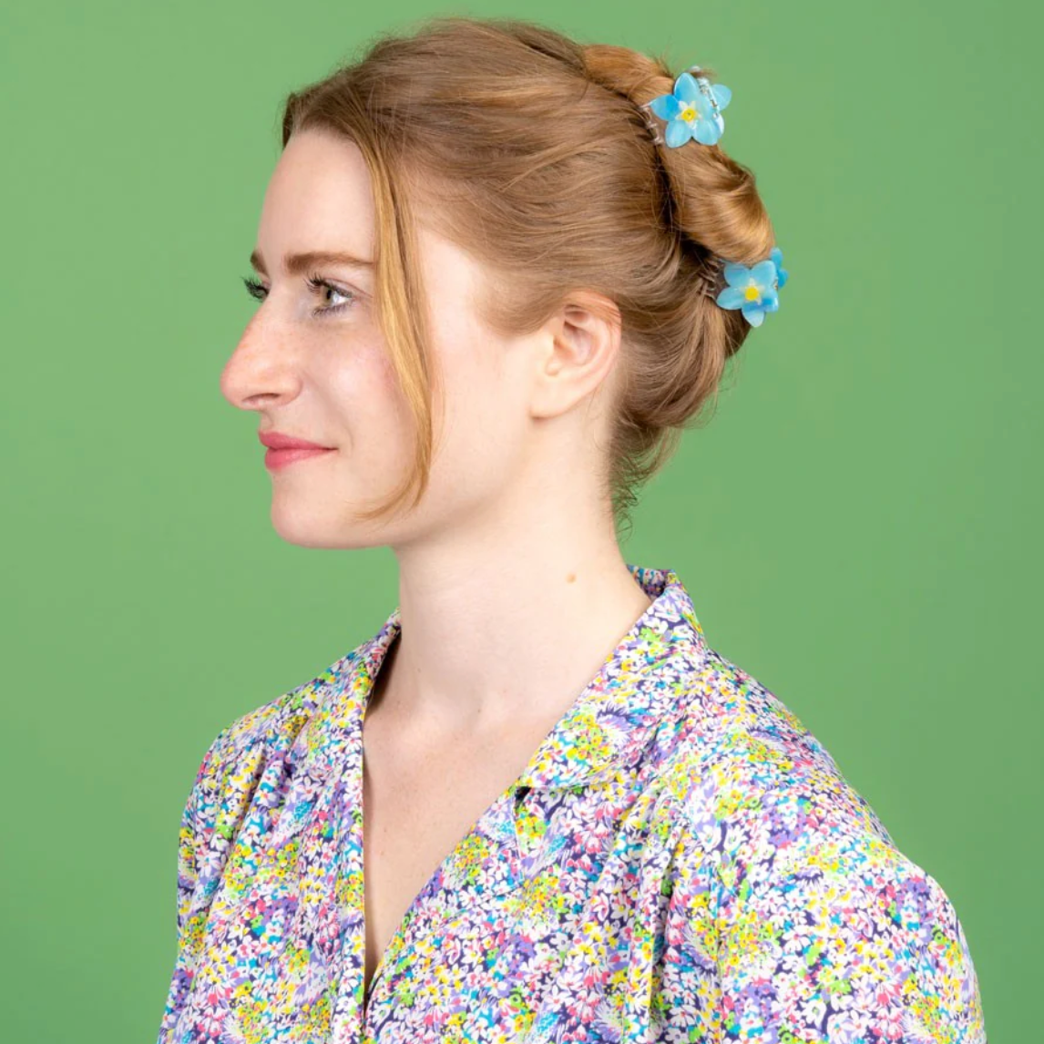 Coucou Suzette Mini Hair Claw - Forget me not