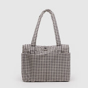 BAGGU Small Cloud Carry-On (Black & White Gingham)