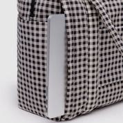 BAGGU Small Cloud Carry-On (Black & White Gingham)