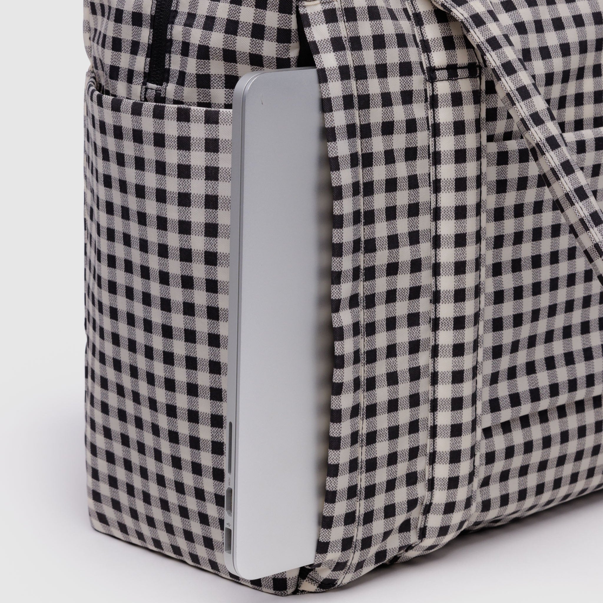 BAGGU Small Cloud Carry-On (Black & White Gingham)