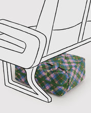 BAGGU Small Cloud Carry-On (Green Star Plaid)
