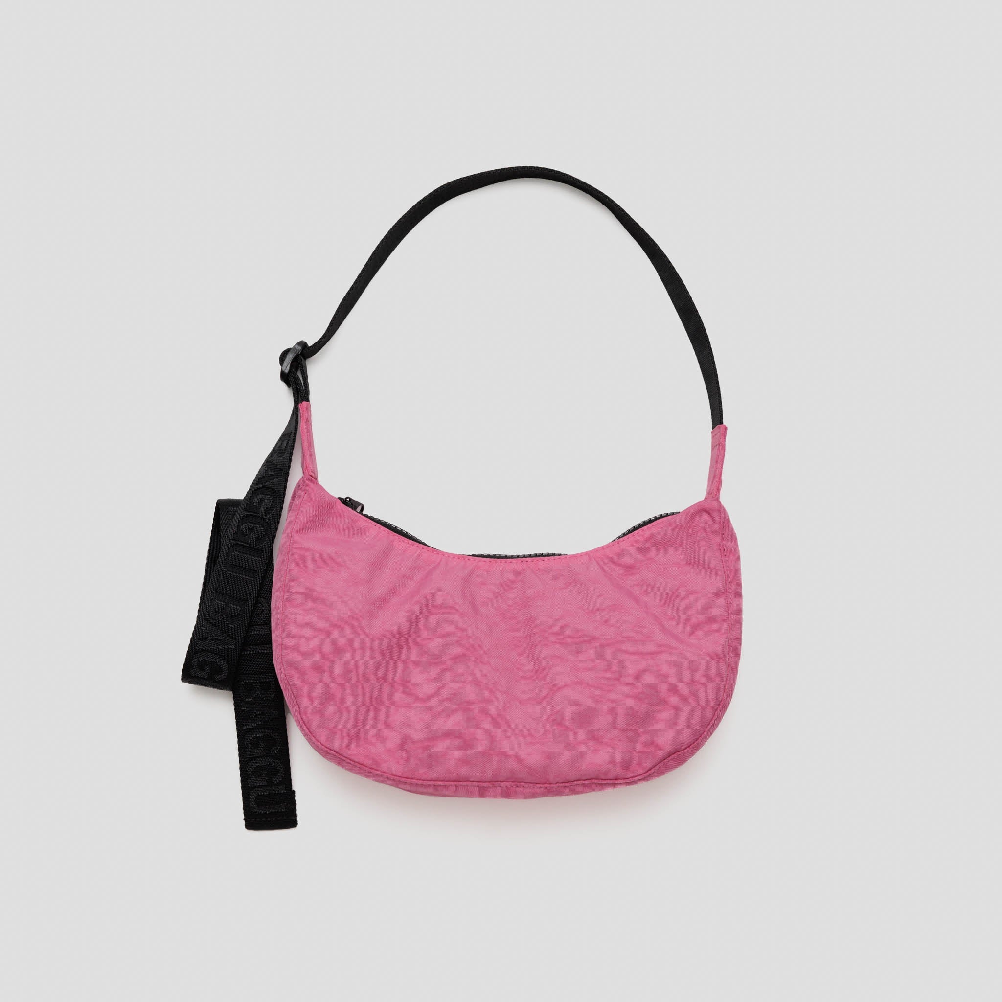 BAGGU Small Nylon Crescent Bag - Azalea Pink