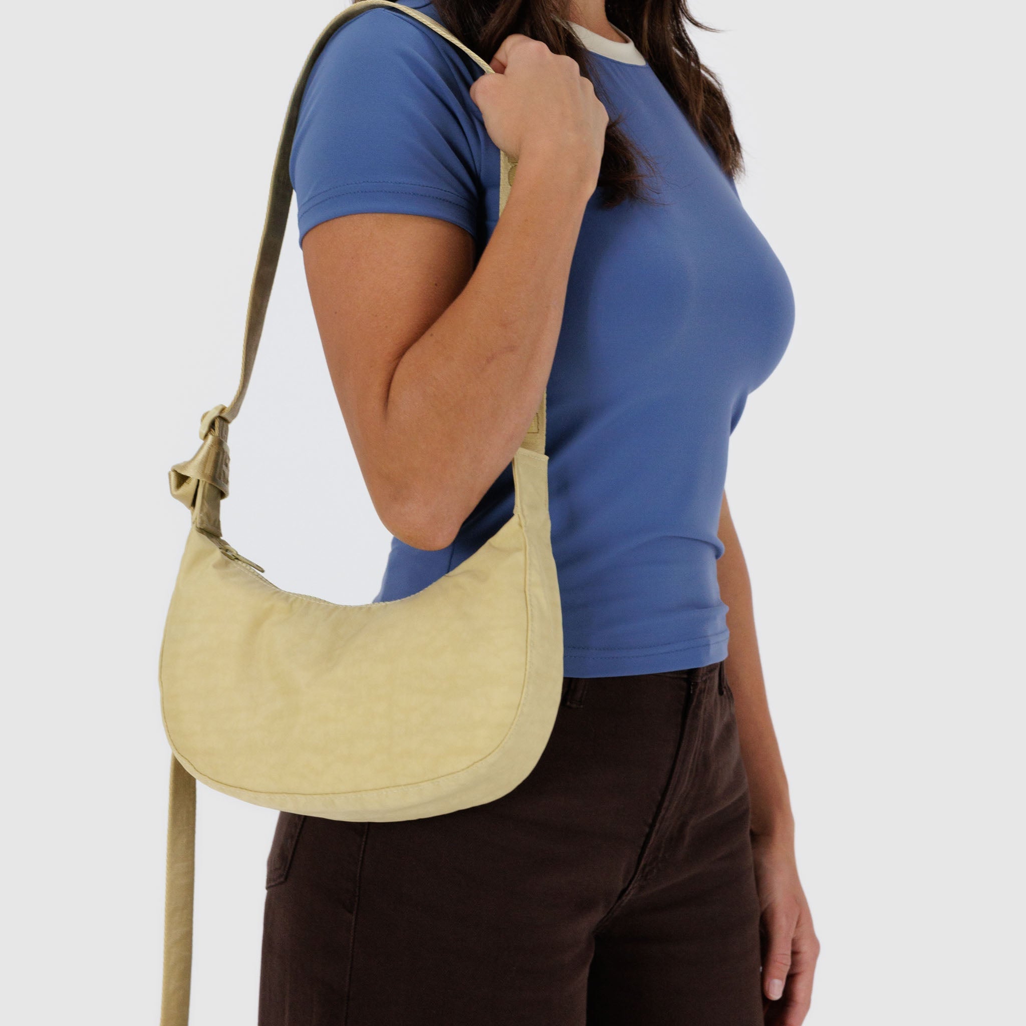 BAGGU Small Crescent Nylon Bag (Butter)