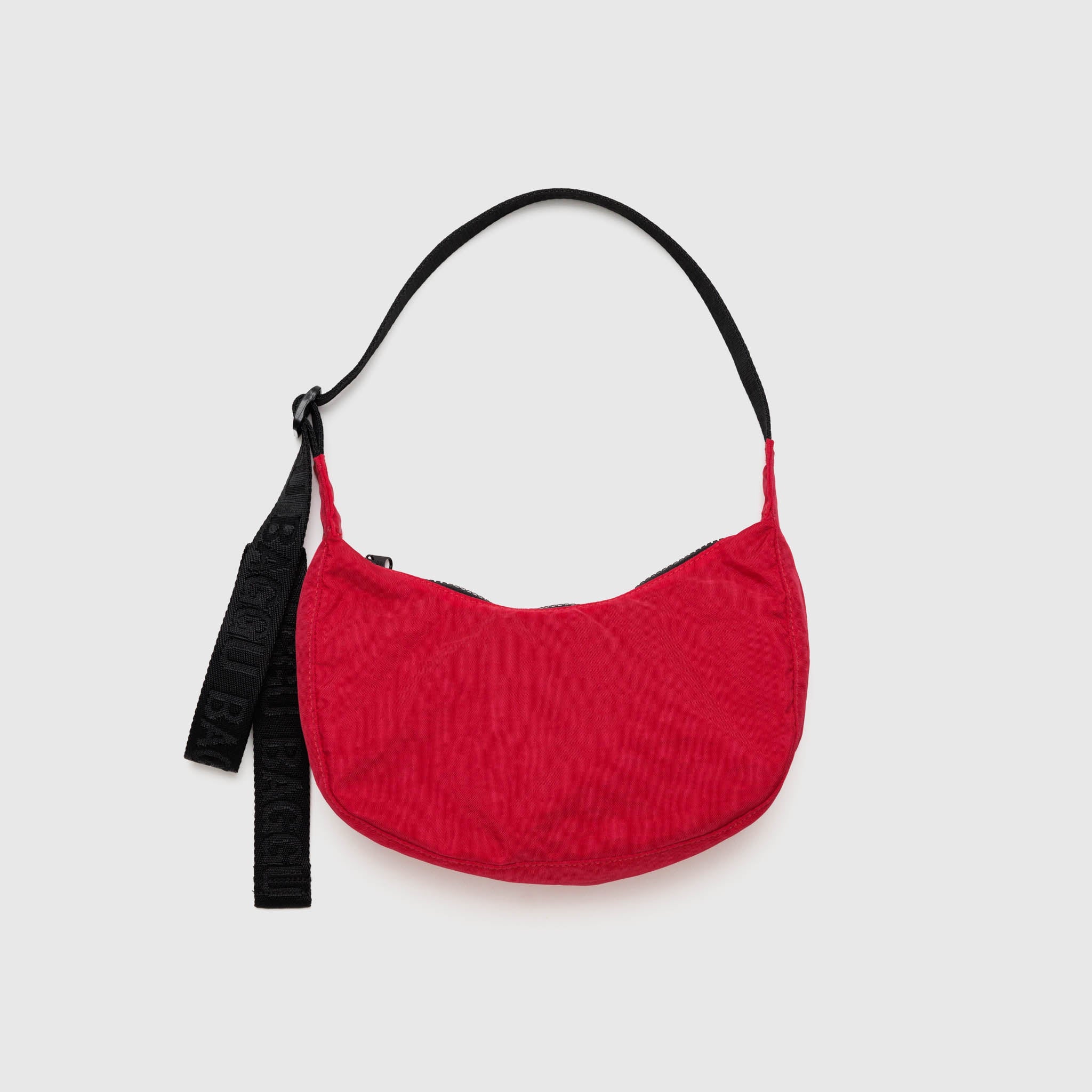 BAGGU Small Nylon Crescent Bag - Candy Apple
