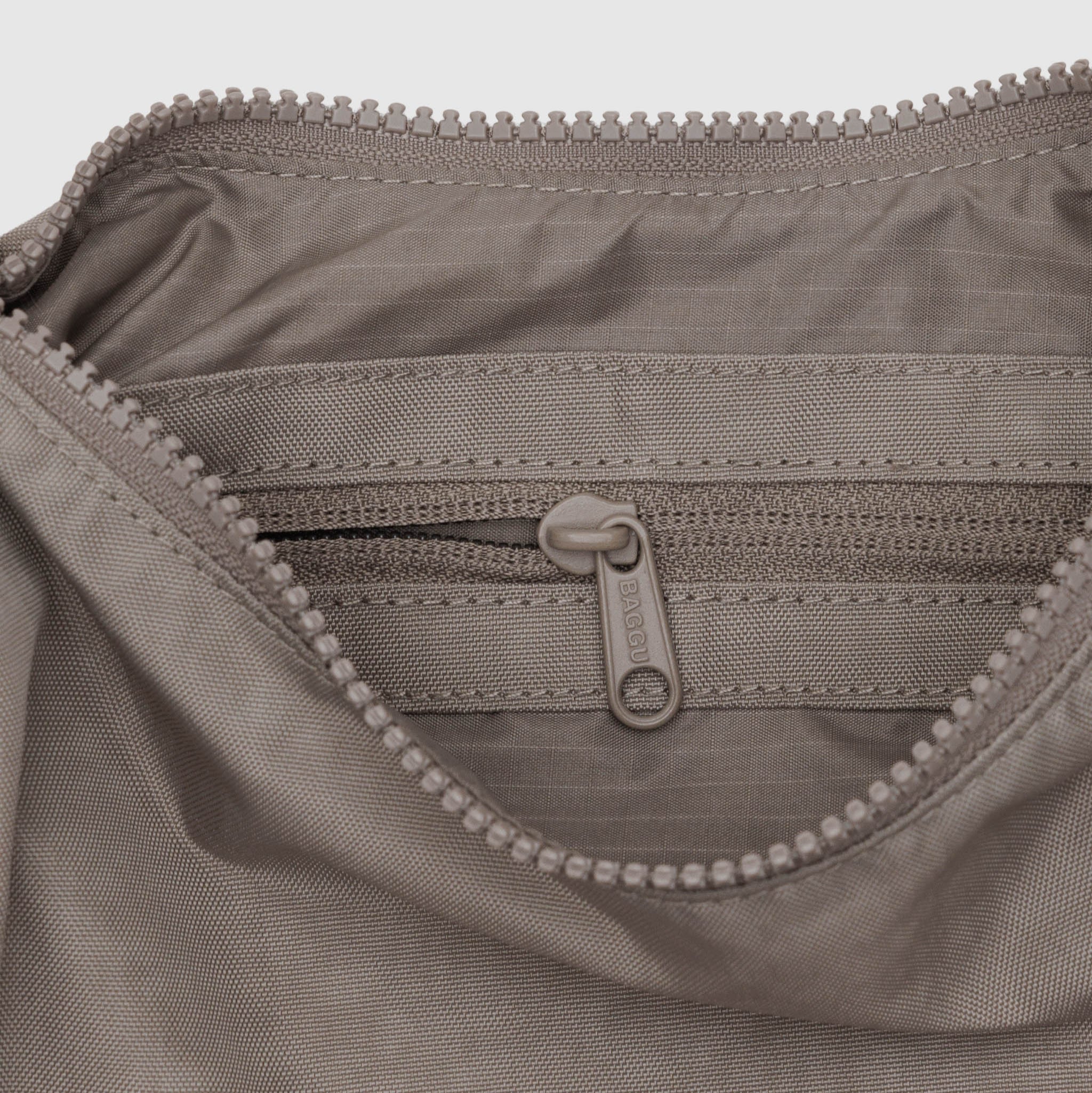 BAGGU Small Nylon Crescent Bag (Dove)