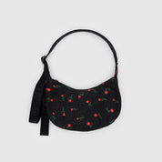 BAGGU Small Crescent Nylon Bag (Painted Wildflower)