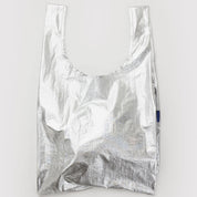 BAGGU Standard Reusable Bag (Chrome Metallic)