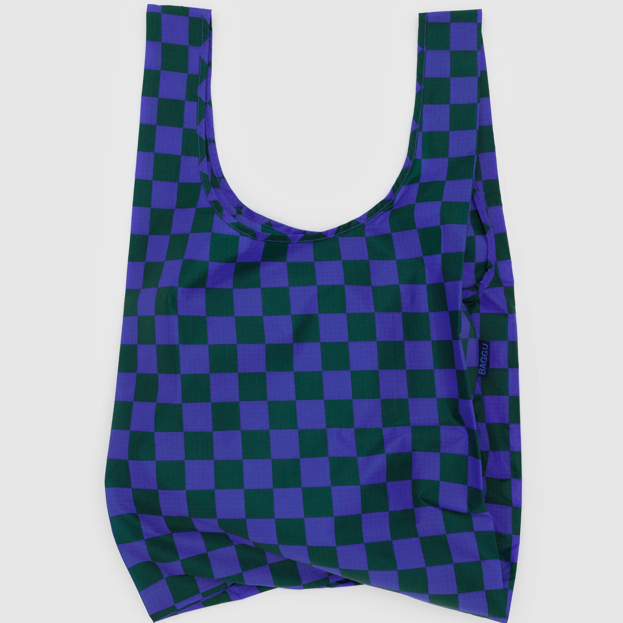BAGGU Standard Reusable Bag (Iris Green Check)