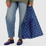 BAGGU Standard Reusable Bag (Iris Green Check)