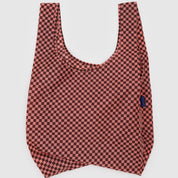 BAGGU Standard Reusable Bag (Pink Brown Check)